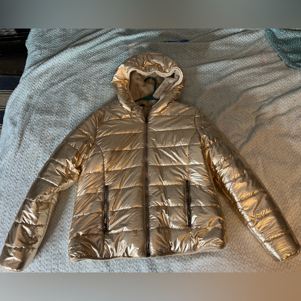 Gold bomber jacket